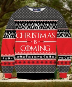 Christmas Is Coming Unisex Wool Sweater Ugly Christmas Sweater 3D