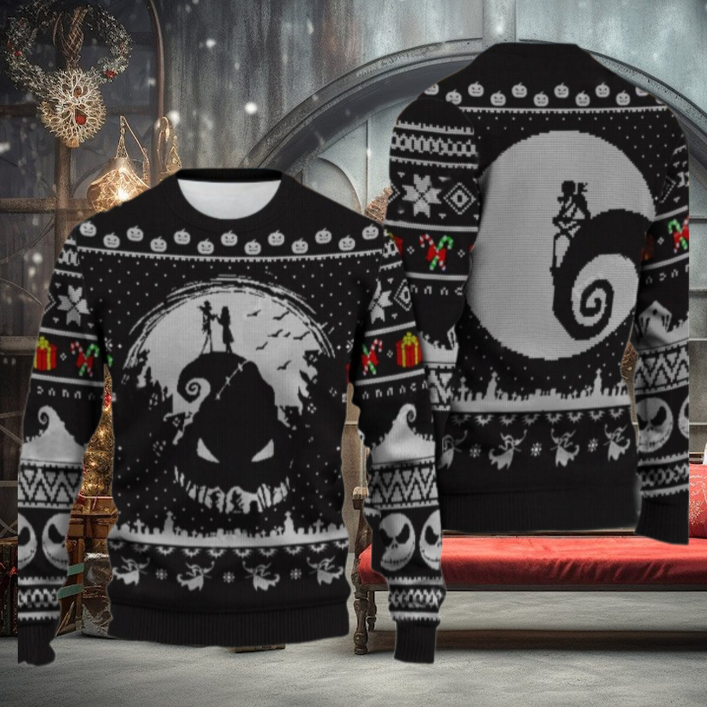 Christmas Jack And Sally Ugly Sweater, Nightmare Before Christmas Sweater Christmas Jack And Sally Ugly Sweater, Nightmare Before Christmas Sweater