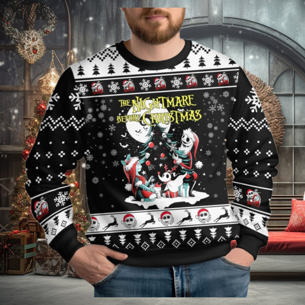 Christmas Jack And Sally Ugly Sweater Christmas Jack And Sally Ugly Sweater
