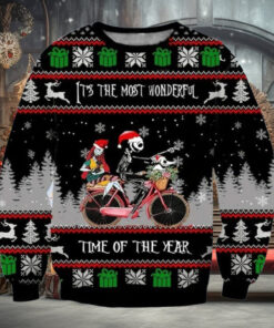 Christmas Jack Skellington And Sally Ugly Sweater, Nightmare Before Christmas Shirt, Disney Christmas Sweatshirt, Xmas Gift For Fan
