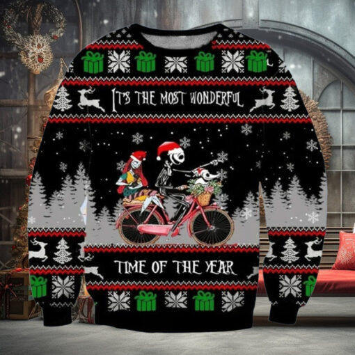 Christmas Jack Skellington And Sally Ugly Sweater, Nightmare Before Christmas Shirt, Disney Christmas Sweatshirt, Xmas Gift For Fan