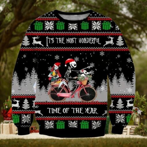 Christmas Jack Skellington And Sally Ugly Sweater, Nightmare Before Christmas Shirt, Disney Christmas Sweatshirt, Xmas Gift For Fan