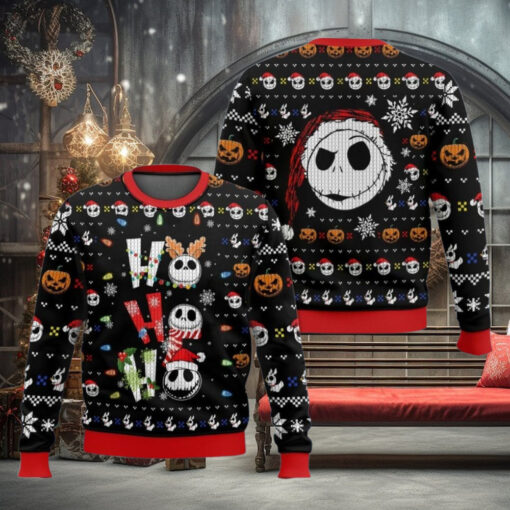 Christmas Jack Skellington Ugly Sweater, Nightmare Before Christmas Merch, Disney Skeleton Shirt, Magic Kingdom Tee, Disneyland Gift