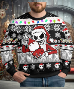 Christmas Jack Skellington Ugly Sweater, Nightmare Before Christmas Shirt, Family Xmas Sweatshirt, Disney Christmas Shirt, Gift For Fan