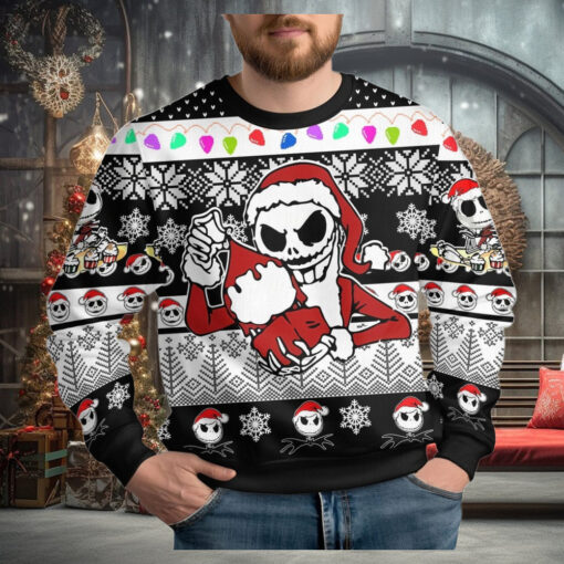 Christmas Jack Skellington Ugly Sweater, Nightmare Before Christmas Shirt, Family Xmas Sweatshirt, Disney Christmas Shirt, Gift For Fan