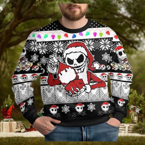 Christmas Jack Skellington Ugly Sweater, Nightmare Before Christmas Shirt, Family Xmas Sweatshirt, Disney Christmas Shirt, Gift For Fan