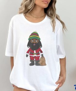 Christmas Jamaican Santa Claus Reggae Flag Colors Party Gift shirt