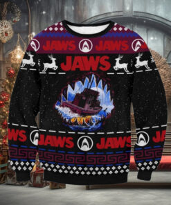 Christmas Jaws Ugly Sweater, Vintage Shark Movie Shirt, Horror Shark Holiday Sweater, Christmas Family Christmas Sweater, Gift For Fan