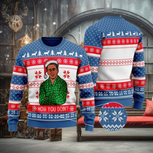 Christmas Joey Tribbiani Ugly Sweater, Friends Christmas Sweatshirt, Vintage Sitcom Xmas Sweater, Family Holiday Sweater, Gift For Fan