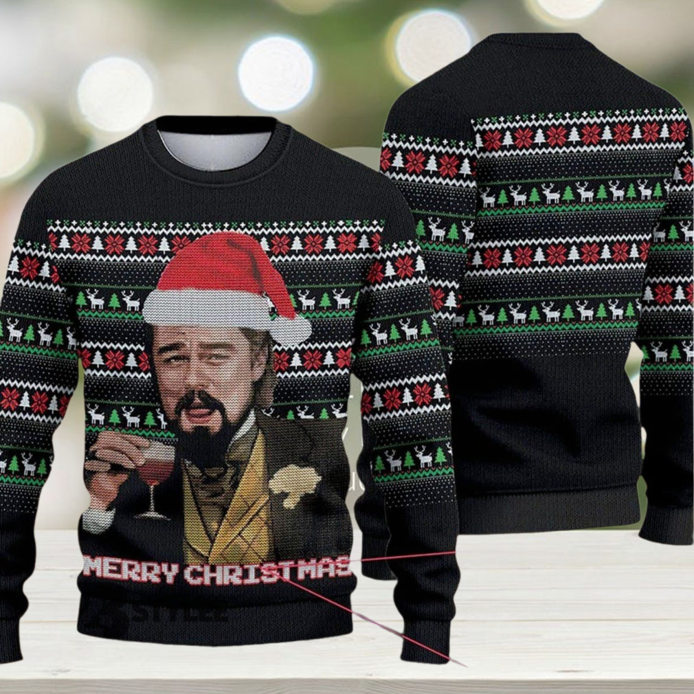 Christmas Leonardo Dicaprio Meme Ugly Sweater, Man Drinking Wine Xmas Sweatshirt, Funny Ugly Xmas Sweater, Gift For Woman And Man Christmas Leonardo Dicaprio Meme Ugly Sweater, Man Drinking Wine Xmas Sweatshirt, Funny Ugly Xmas Sweater, Gift For Woman And Man