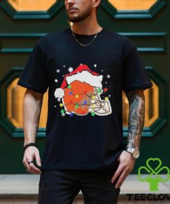 Christmas Light Santa Hat Cleveland Browns Logo Shirt