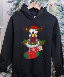 Christmas Lights Chicken Santa Funny Xmas Tree Chicken Shirt