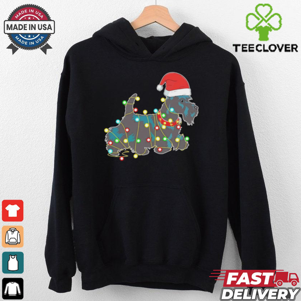 Christmas Lights Scottie Dog Lover Shirt Christmas Lights Scottie Dog Lover Shirt