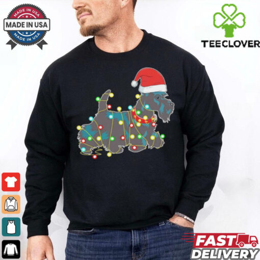 Christmas Lights Scottie Dog Lover Shirt