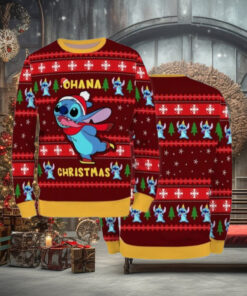 Christmas Lilo And Stitch Ugly Sweater, Disney Trip Christmas Sweater, Ohana Christmas 3D Sweater, Cartoon Movie Sweatshirt, Funny Gift