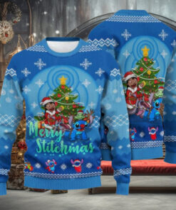 Christmas Lilo And Stitch Ugly Sweater, Merry Stitchmas Shirt, Ohana Family Xmas Sweater, Disneyland Christmas Sweatshirt, Xmas Gift