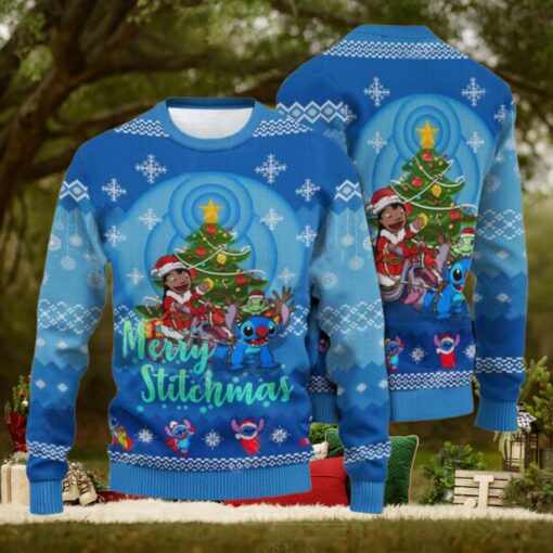 Christmas Lilo And Stitch Ugly Sweater, Merry Stitchmas Shirt, Ohana Family Xmas Sweater, Disneyland Christmas Sweatshirt, Xmas Gift