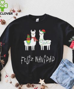 Christmas Llama Feliz Navidad Spanish Alpaca Long T Shirt