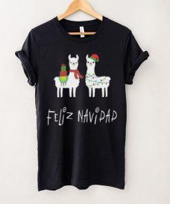 Christmas Llama Feliz Navidad Spanish Alpaca Long T Shirt