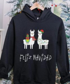 Christmas Llama Feliz Navidad Spanish Alpaca Long T Shirt