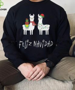 Christmas Llama Feliz Navidad Spanish Alpaca Long T Shirt