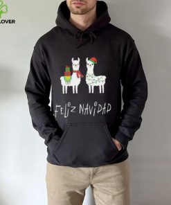 Christmas Llama Feliz Navidad Spanish Alpaca Long T Shirt