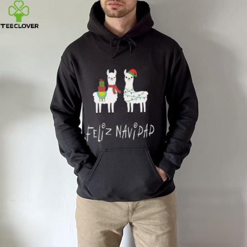 Christmas Llama Feliz Navidad Spanish Alpaca Long T Shirt