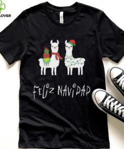 Christmas Llama Feliz Navidad Spanish Alpaca Long T Shirt