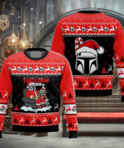 Christmas Mandalorian And Baby Yoda Ugly Sweater, This Is The Way Shirt, Cute Grogu Christmas Sweatshirt, Disney Star Wars Fan Gift