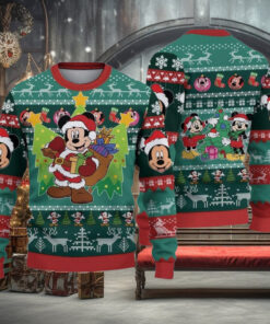 Christmas Mickey Santa Ugly Sweater, Mickey And Minnie Funny Sweater, Magic Kingdom Shirt, Mickey Mouse Holiday Sweater, Gift For Fan