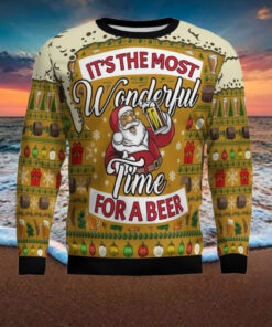 Christmas Most Wonderful Time For Beer Ugly Christmas Sweater
