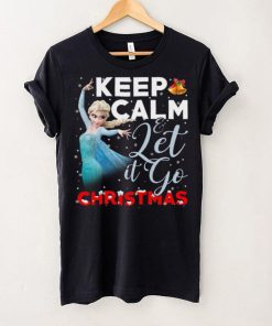Christmas Movie Lover Shirt Keep Calm And Let It Go Christmas Cool Christmas Elsa Queen Frozen Movie Lover Gifts Christmas T Shirt