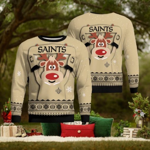 Christmas New Orleans Saints Funny Knitted Sweater For Men And Women