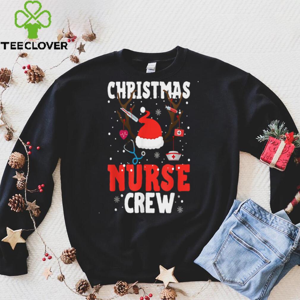 Christmas Nurse Crew Funny Reindeer Santa Hat Nurse Nursing T Shirt 2 Christmas Nurse Crew Funny Reindeer Santa Hat Nurse Nursing T Shirt 2