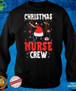 Christmas Nurse Crew Funny Reindeer Santa Hat Nurse Nursing T Shirt 2