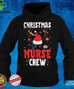 Christmas Nurse Crew Funny Reindeer Santa Hat Nurse Nursing T Shirt 2