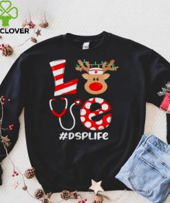 Christmas Nurse Love DSP Life Santa Reindeer Nurse Hat Elf Sweater Shirt