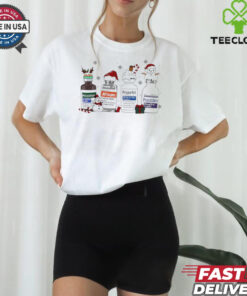 Christmas Nurse Snowman Santa hat shirt