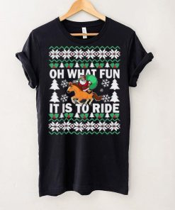 Christmas Oh What Fun It Is To Ride Horse Gifts Boys Shirt