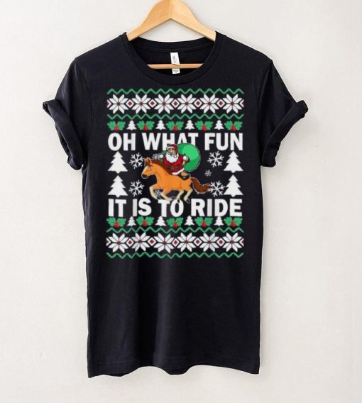 Christmas Oh What Fun It Is To Ride Horse Gifts Boys Shirt