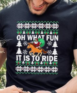 Christmas Oh What Fun It Is To Ride Horse Gifts Boys Shirt