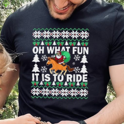 Christmas Oh What Fun It Is To Ride Horse Gifts Boys Shirt