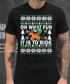 Christmas Oh What Fun It Is To Ride Horse Gifts Boys Shirt