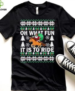 Christmas Oh What Fun It Is To Ride Horse Gifts Boys Shirt