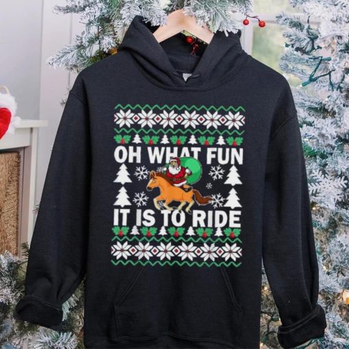 Christmas Oh What Fun It Is To Ride Horse Gifts Boys Shirt