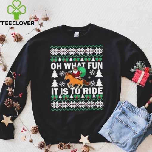 Christmas Oh What Fun It Is To Ride Horse Gifts Boys Shirt