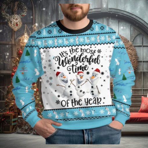 Christmas Olaf Ugly Sweater, Disney Snowman Xmas Sweater