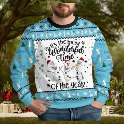 Christmas Olaf Ugly Sweater, Disney Snowman Xmas Sweater