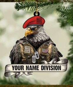 Christmas Ornament Eagle Soldier Personalized Acrylic Ornament Gift For Veterans K1702