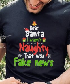 Christmas Pajama I Wasn’t Naughty Dear Santa Fake News Shirt